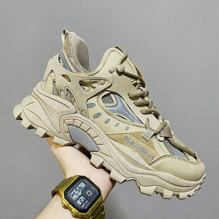 

Men‘s Sneakers Wear-resistant Non-slip Lace Up Outdoor Sports Walking Shoes