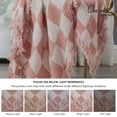 thumbnail image 6 of Chezmoi Collection Kendall Checkered Cotton Muslin Throw Blanket, Knit Woven Gauze Blanket with Frayed Tassels for Couch Bed Travel Lightweight Breathable Throw, 50" W x 60" L, Dusty Rose/White, 6 of 6