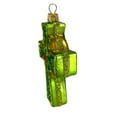 thumbnail image 5 of Green and Gold Celtic Cross Polish Glass Christmas Ornament Irish Decoration, 5 of 6