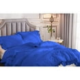 thumbnail image 4 of DNG Creations 5 Piece Vintage Ruffle Pattern Comforter Set Premium Ultra Soft 550 GSM All Season ( Oversized Super King Size ) 100% Egyptian Cotton Solid Royal Blue Colour, 4 of 8