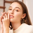 thumbnail image 3 of 5 Pairs Gold Hoop Earrings for Women | 18K Gold Plated Huggie Hoop Earrings Set for Girls Hypoallergenic Cartilage Earrings Lightweight Hoop Earrings Set 5 Size 12/14/16/18/20mm, 3 of 8