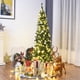 thumbnail image 1 of Costway 2m Árbol de Navidad Nevado con 708 Ramas Base Sólida de Metal y Luces LED para Casa Oficina Hotel, 1 of 7