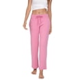 thumbnail image 2 of U2SKIIN Womens Cotton Pajama Pants, Soft Lounge Lightweight Sleep Pj Bottoms,(Pink,S), 2 of 5