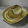thumbnail image 6 of Cowboy Hat Lightweight Wide Brim Cap Jazz Hat for Men Women Bridesmaid Girls Gold, 6 of 9