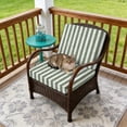 thumbnail image 4 of Outdoor Patio Cushion Covers 4 Pack Sage Green Stripes Patio Chair Cushion Covers with Ties and Zipper Farmhouse Linen Stripes Waterproof Outdoor Seat Cushion Covers for Patio Furniture 22"x22", 4 of 8