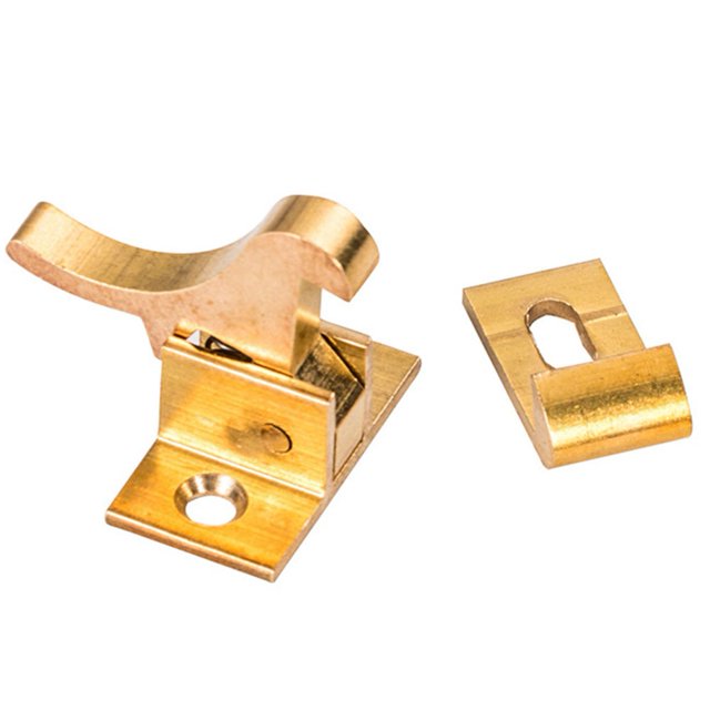 Retro Cabinet Brass Bird Buckle Anti-Theft Automatic Door Buckle Door Window Compact Brass Spring Latch Lock Home Hardware