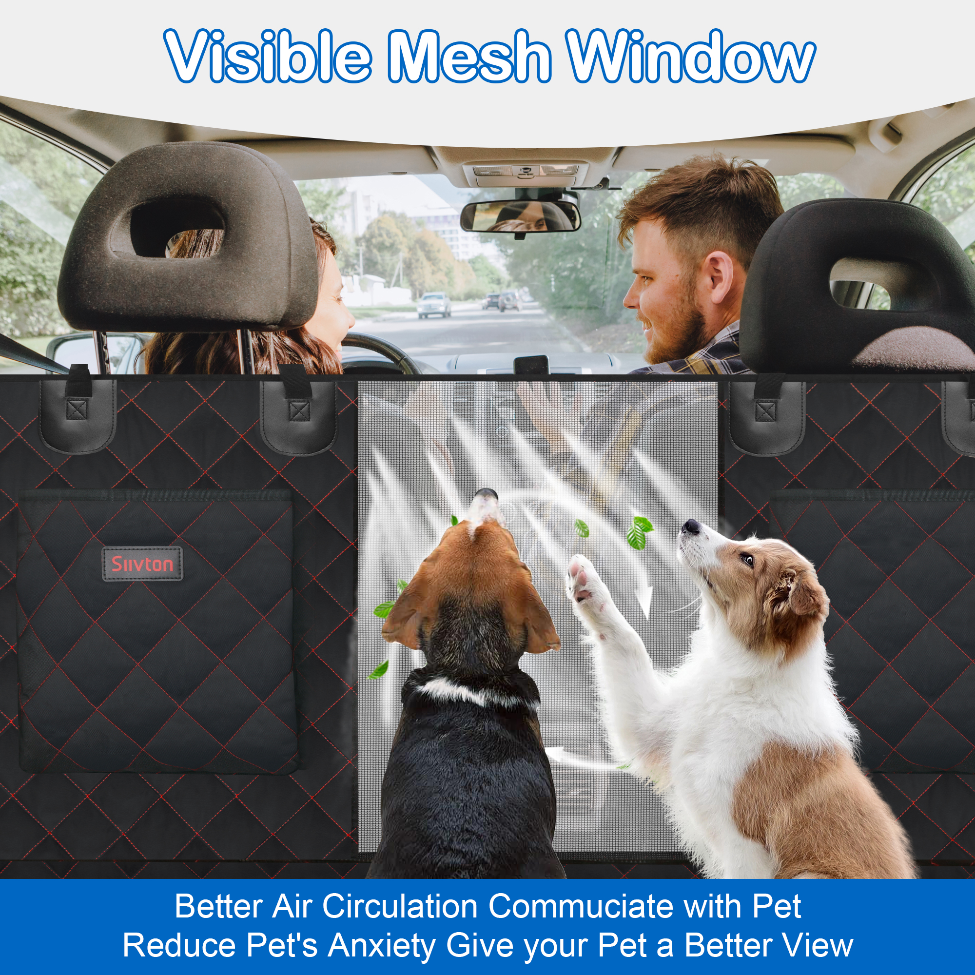 XSZ Waterproof Dog Car Seat Cover for Back Seat photo 2