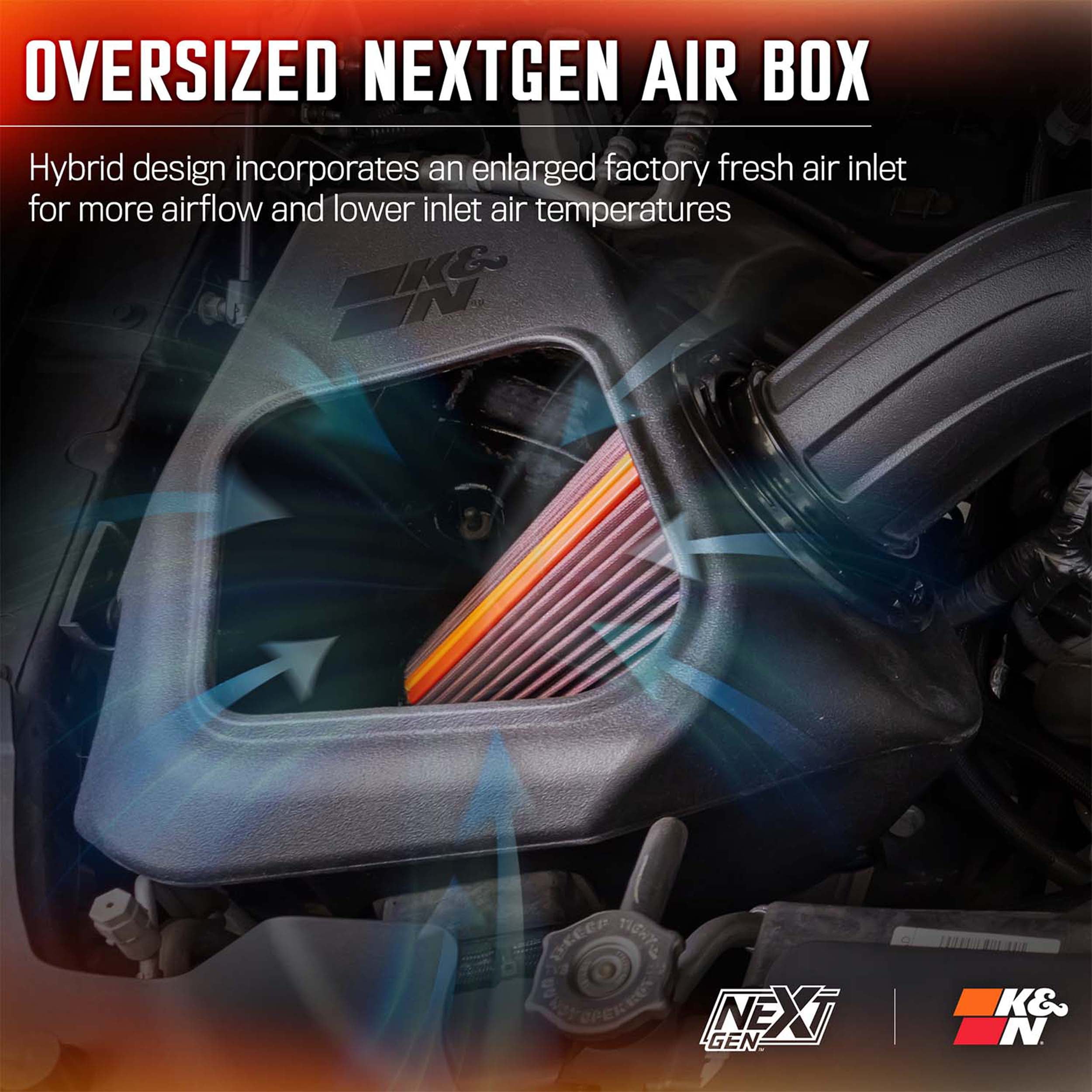 K&N Performance NextGen Cold Air Intake System: Easy Installation, Engineered to Maximize Airflow, Boost Horsepower & Torque, 50-1578