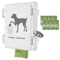 thumbnail image 1 of Dispensador de bolsas para excrementos de perro, montaje en pared, exterior, impermeable, blanco, 1 of 7
