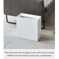 thumbnail image 3 of Yamazaki Home Trash Can - Two Styles, White, ABS Plastic, Wide, 4 gallons, 15 liters, Handles, Lid, No Assembly, 3 of 8