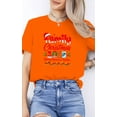 thumbnail image 2 of Christmas Shirt for Women and Men Festive Graphic Tee Outfit Xmas Gift Family Matching Top (Orange-S), 2 of 5