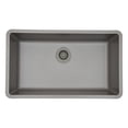 thumbnail image 3 of 32" x 19" Quartz Kitchen Sink, Single Bowl Kitchen Sinks, Drop in Kitchen Sink, Granite Composite Kitchen Sink, Undermount Sink, Galaxy Concrete Kitchen Sink, with Grid, Strainer, Flange LP-1000-C, 3 of 9