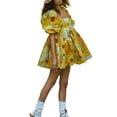 thumbnail image 5 of Biekopu Women Summer Floral Dress,Tie-dye Puff Short Sleeve Backless Short Princess Bubble Skirt, 5 of 9