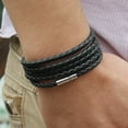 thumbnail image 3 of Ayyufe Cuff Bracelets Unisex Multilayer Interlaced Leather Cuff Bangle Wristband Bracelet, 3 of 8