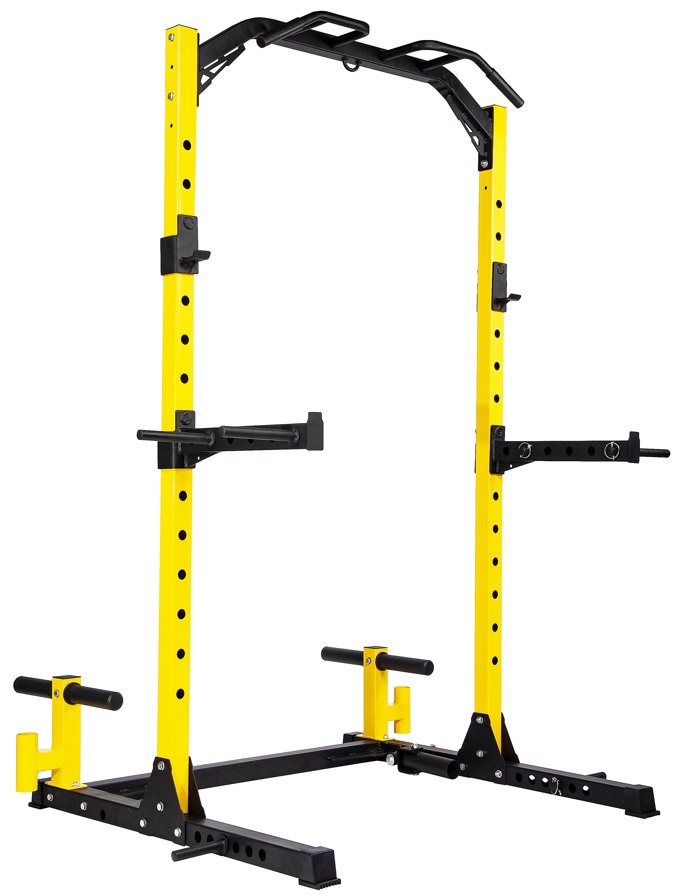 D Details about   Hulkfit 1000-Pound Capacity Multi-Function Adjustable Power Cage With J-Hooks 