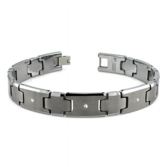 Tungsten 0.03ctw Diamond Bracelet