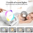 thumbnail image 5 of Samovi 4-in-1 Wireless Charging Bluetooth Speaker with Phone Stand, 15W Fast Charger Stand, RGB Ambient Light, Wireless Bluetooth Speaker for iPhone/Samsung, Gifts for Men Women (White), 5 of 8