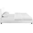 thumbnail image 3 of White Upholstered Full Platform Bed, 3 of 4