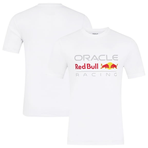 Unisex White Red Bull Racing Logo T-Shirt