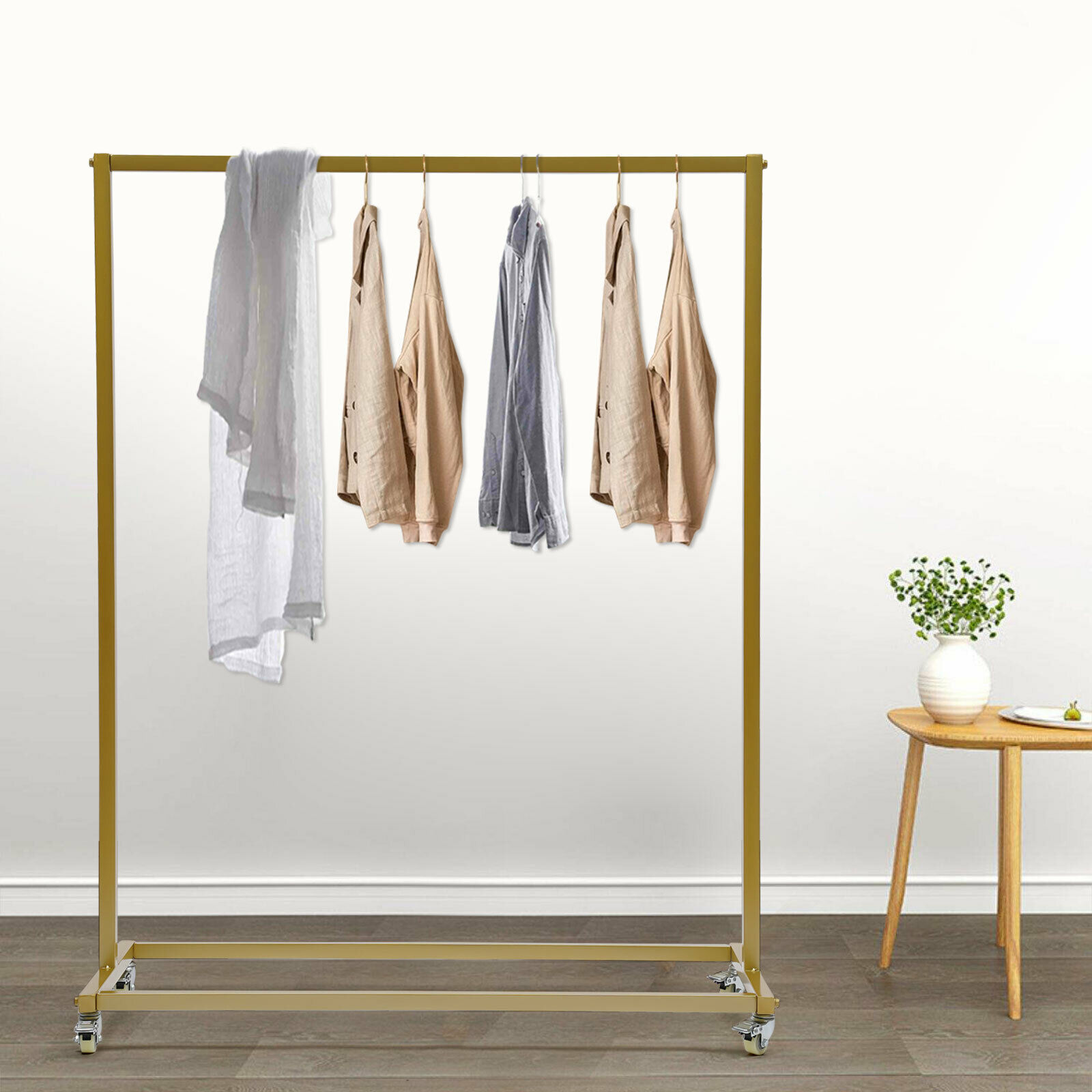 Mkyiongou Gold Garment Rack Heavy Duty Metal Clothes Rack Clothes