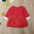 thumbnail image 2 of ITFABS Baby Girls Xmas Romper, Long Sleeve Round Neck Mesh Multi-Layer Jumpsuit, 2 of 6