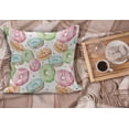 thumbnail image 2 of Colorful Fluffy Throw Pillow Cushion Cover, Delicious Watercolor Pattern with Doughnuts Hand Drawn Yummy Tasty Pastries Bakery, Rectangle Accent Pillow Case, 26" x 16", Multicolor, by Ambesonne, 2 of 5