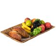 thumbnail image 1 of Natural Decorative Rectangular Hand-Woven Water Hyacinth Serving Tray with Built-in Handles, Large, 1 of 7