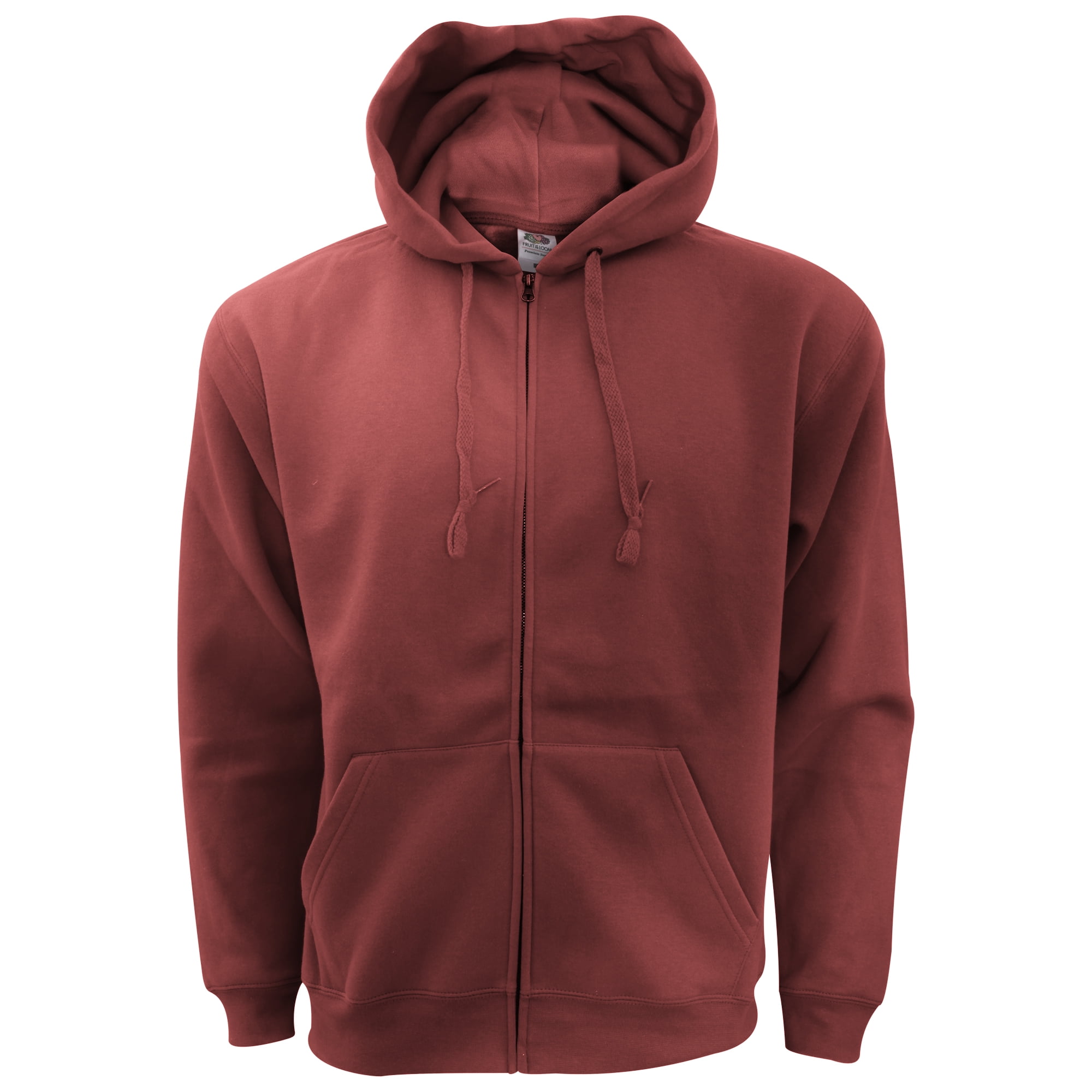burgundy zip up hoodie mens