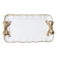 thumbnail image 1 of Soporte para Tartas, Diseño de Lazo, Elegante Material de Resina, Base Antideslizante, Multiusos, Bandeja para Tartas y Postres, Platos para Aperitivos, Almacenamiento de Joyas, Blanco, 19,5, 1 of 1