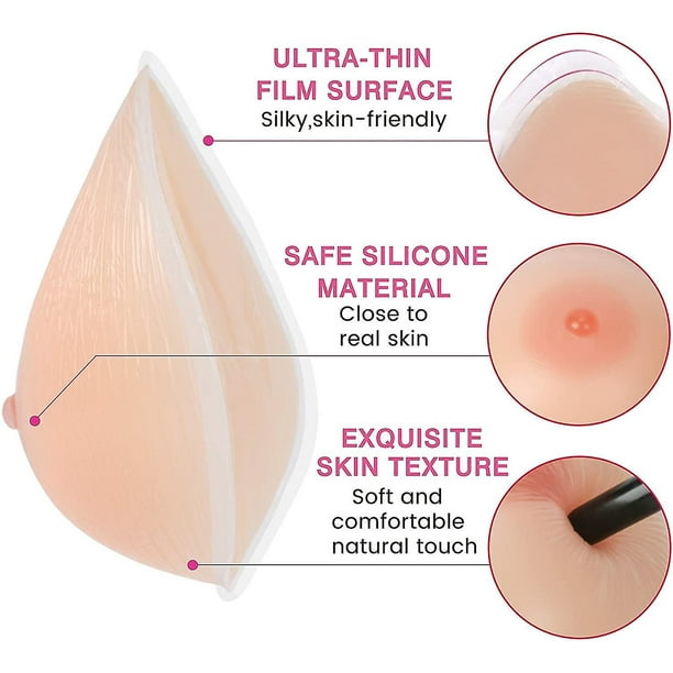 Realistic Breasts Silicone Breast Forms Triangle Fake Boobs Self Adhesive  Breast Enlarger Pear Shape for Mastectomy Prosthesis Transvestite