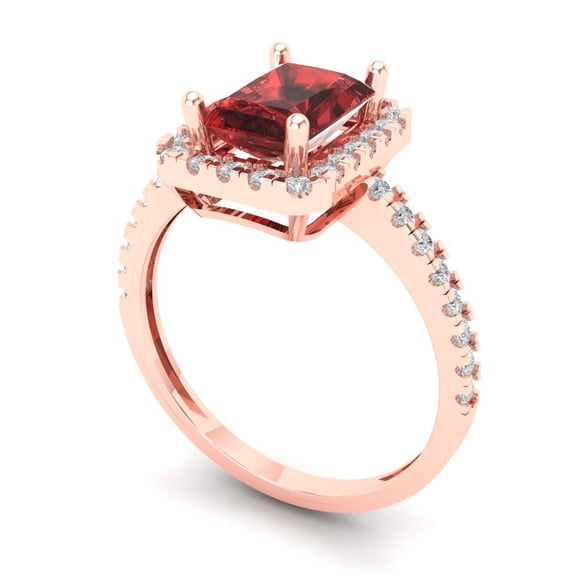 1.05ct Round Cut Red Ruby 18k Pink Rose Gold Engraving Statement Bridal Wedding Designer Ring Size 8.25