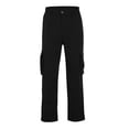 thumbnail image 7 of Fabrcox Men's Cargo Pants Button Elastic Waist Mens Wide Leg Pants Breathable Outdoor Activities Hiking Men's Work Pants with 6 Pockets Black M, 7 of 7