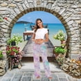 thumbnail image 2 of FREEAMG Trendy Floral Pattern Womens Comfy Drawstring Lounge Pajama Pants Sleepwear Bottom, 2 of 6