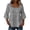 Gray, variant on TGSLY Women's Linen Square Neck Tops Lightweight Soft Eyelet Lace Trim 3/4 Bell Sleeve Blouses Dressy Casual Solid Color Tunic Shirts L
