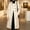 Beige, variant on Trench Coat for Women Long Sleeve Fleece Collared Coat Loose Windbreaker Jacket Trendy Outwear with Pockets Gray