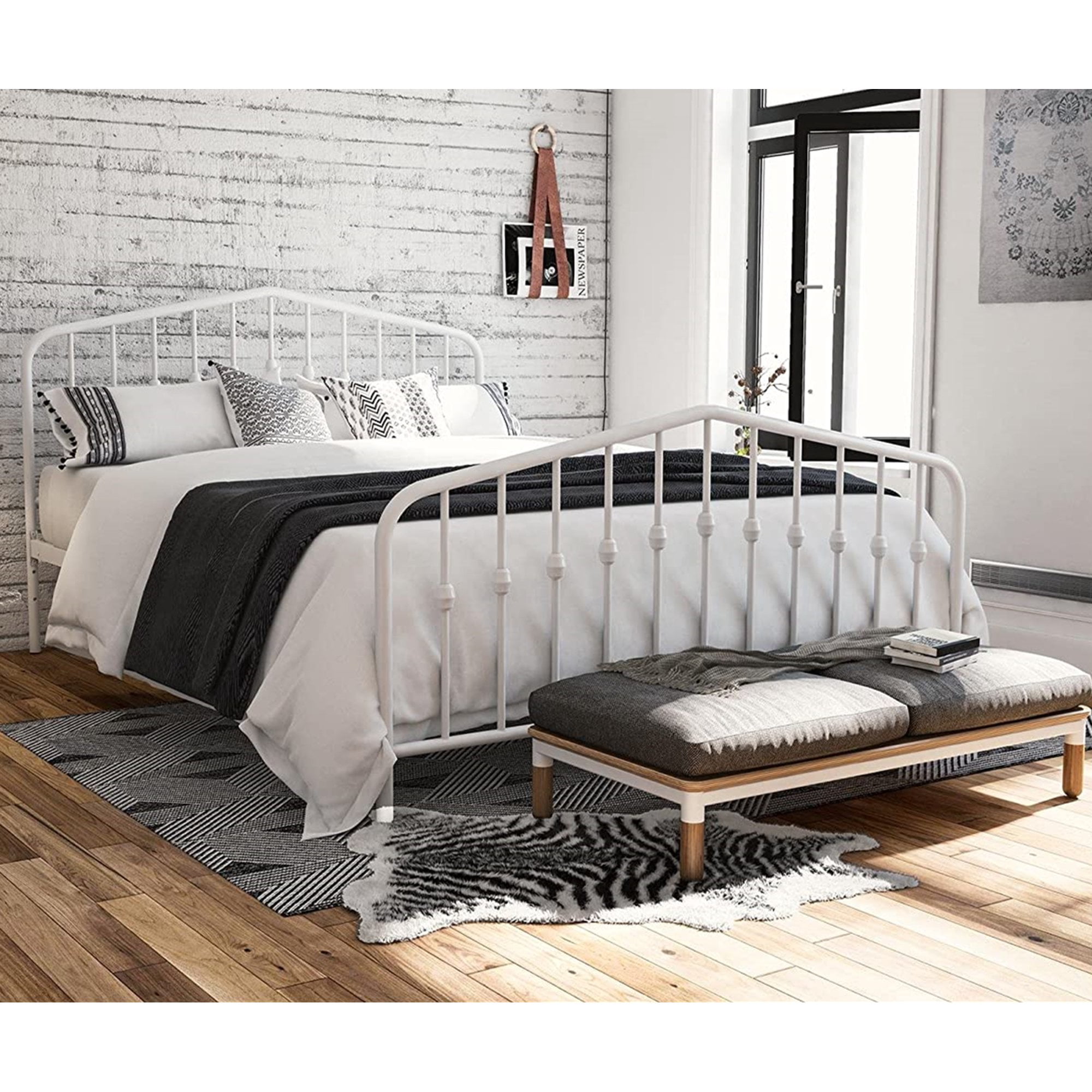 Buy Novogratz Bushwick Metal Bed, Full, Gold Online At Lowest Price In