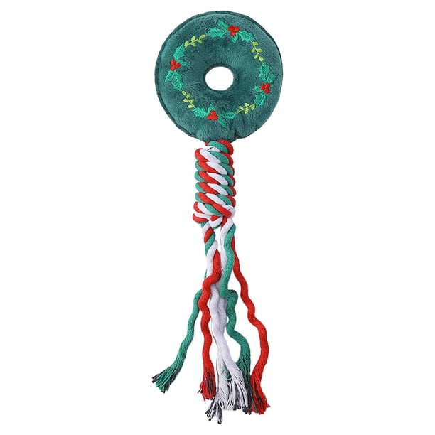 Juguete Para Perros Con Tema Navideño Y Cuerpo De Cuerda Para Cachorros Juguete Masticable Para Cachorros Juguete Interactivo
