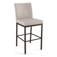 thumbnail image 1 of Amisco Perry Plus 26" Faux Leather Counter Stool in Cream/Dark Brown, 1 of 9