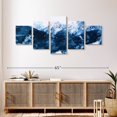 thumbnail image 3 of Elephant Stock Snowy Mountains Wall Art - Horizontal Multi Panel Canvas - Living Room Wall Decor - Abstract Multi Panel - Purple And Blue Decor - 55" x 24", 3 of 8