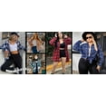 thumbnail image 5 of Fantaslook Plus Size Button Down Shirts for Women Long Sleeve Plaid Flannel Shirt Casual Boyfriend Tops, 5 of 7