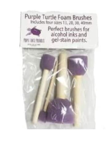 Ranger Tim Holt Bundle 2019 Dylusions Shimmer Spray Sets - Includes Purple Turtle Paint Mixing Palette and Round Foam Dobber Brushes 6 Bold Set