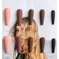 thumbnail image 2 of Fofosbeauty 24pcs Press on False Nail Tips Extra Long Coffin Manicure Full Cover Fake Nails, Nude Gradient, 2 of 9