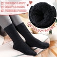 thumbnail image 3 of Womens Fuzzy Socks Soft Warm Fluffy Socks Winter Sleep Thermal Plush Casual Cozy Home Socks, 5 Pairs, 3 of 6