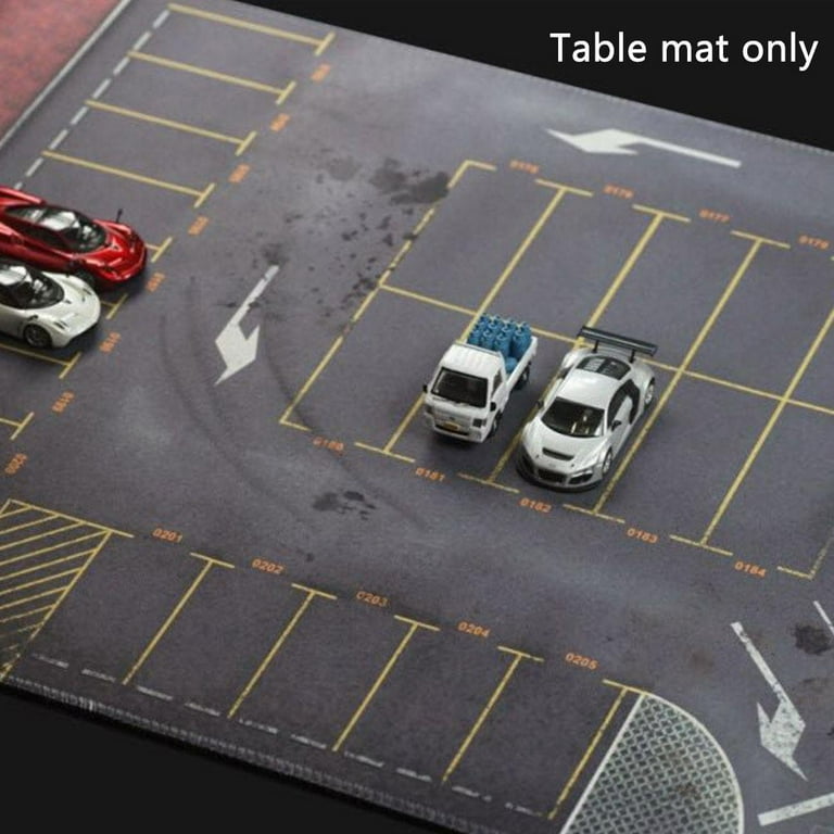1/64 Scale Parking Lot Diorama Car Park Mouse Pad For Hot Wheels Diecast  Models