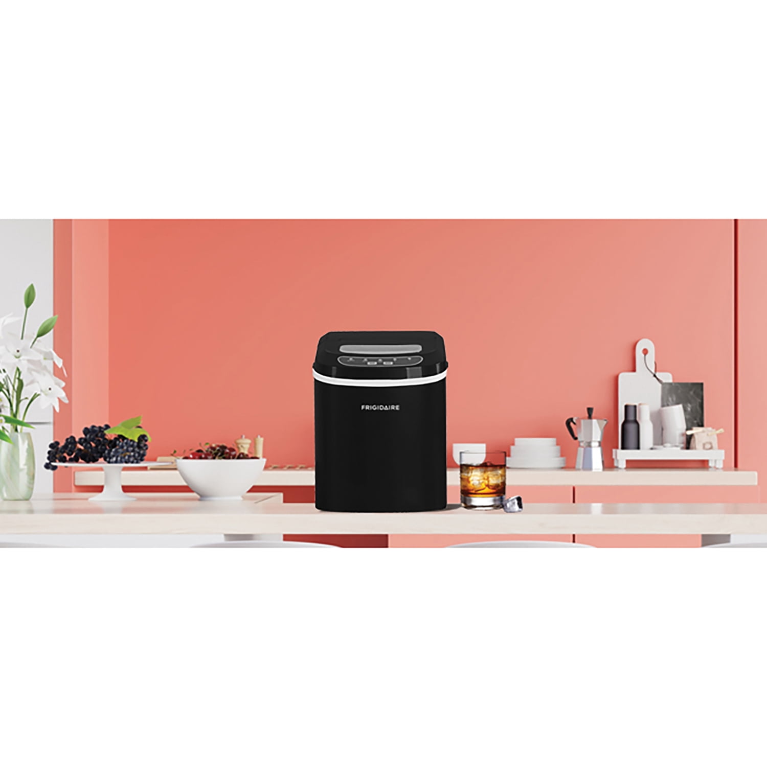 Frigidaire 200-Watt 26 Lbs. per Day Portable Compact Ice Maker, Black
