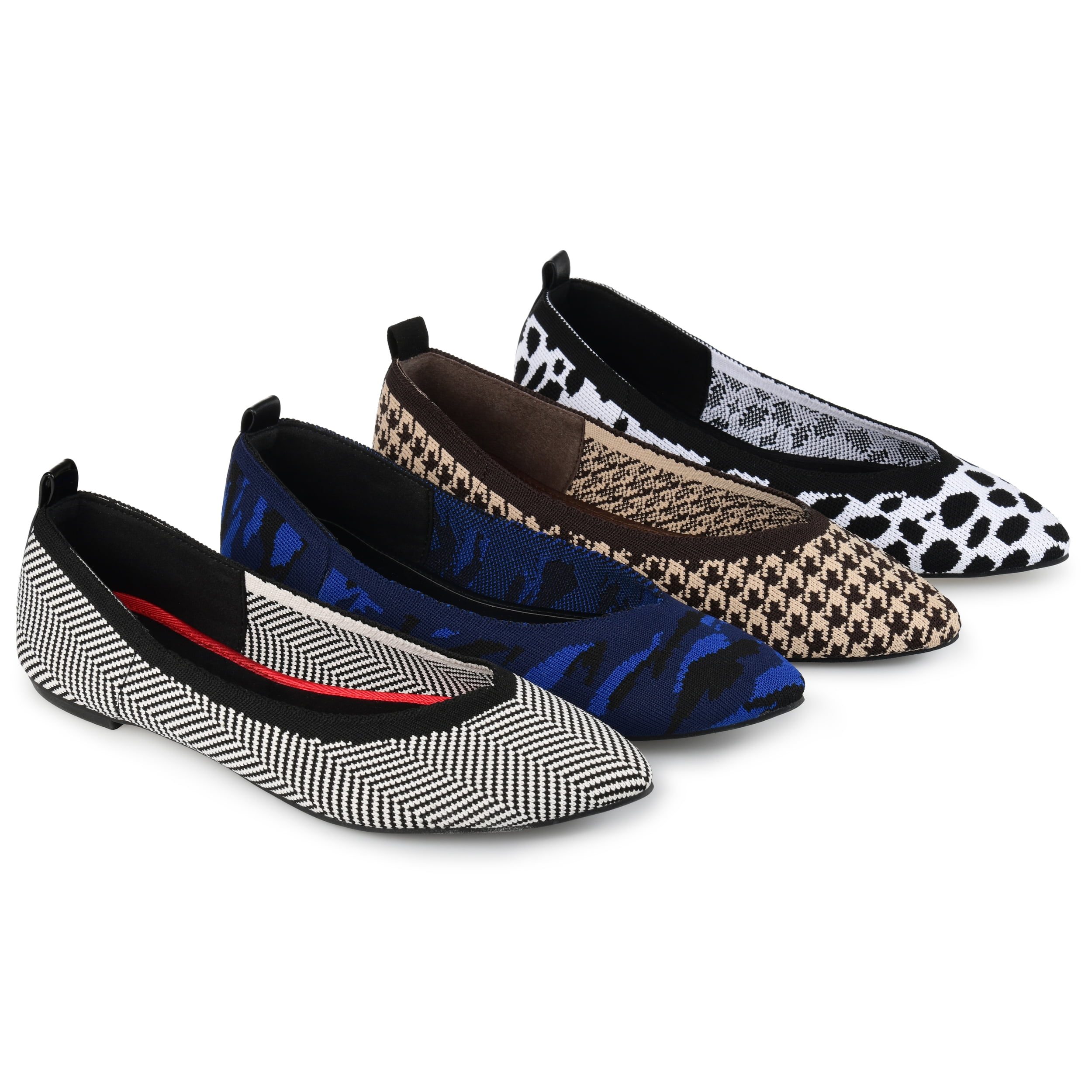 Journee Collection Womens Karise Tru Comfort Foam Wide Width Slip On Pointed Toe Ballet Flats