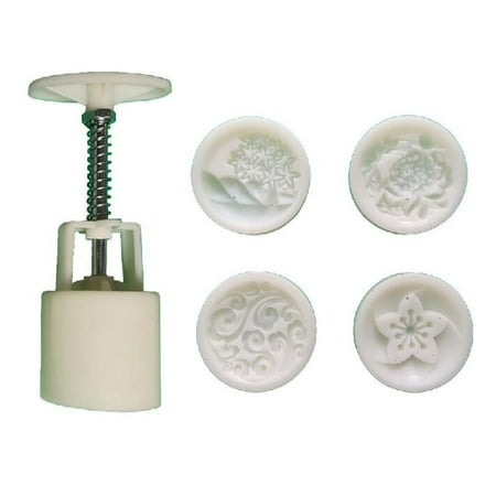 

YEUHTLL Mooncake Molds Mooncake Moulds Hand Pressure Plastic Material Baking Accessories