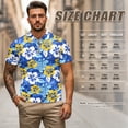 thumbnail image 6 of Jeiento Matching Golf Shirts for Couples Men's Short Sleeve Quarter Zip Shirt Blue Tropical Floral Women's Sleeveless Golf Tank Top Moisture Wicking Quick Dry Couple Golf Outfit Set, 6 of 6