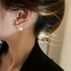 thumbnail image 4 of Pendientes chapados en oro de 14K para mujer, joyería coreana con perlas en D, joyería elegante para antes y después, accesorios versátiles diarios, 4 of 4