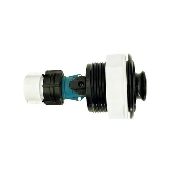 Waterway 400-3021 0.75 in. Hose Drain Valve with Niche - Black